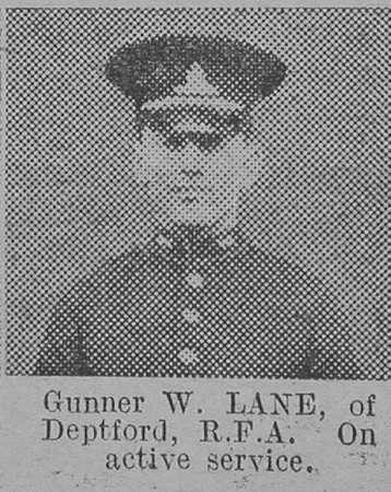 Lane W Gnr Royal Field Artillery Of Deptford The Vivid 13th Mar 1915