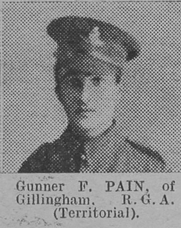 Pain F Gnr Royal Garrison Artillery Of Gillingham The Vivid 13th Mar 1915
