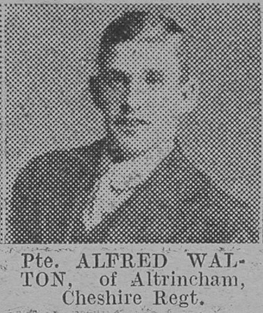 Walton A Pte Cheshire Regiment Of Altrincham The Vivid 13th Mar 1915