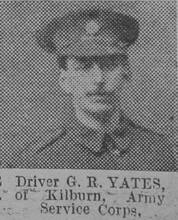 Yates G R Dvr Army Service Corps Of Kilburn The Vivid 13th Mar 1915