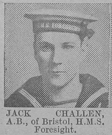 Challen J AB HMS Foresight Royal Navy The Vivid 20th Mar 1915