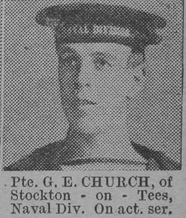 Church G E Pte Royal Naval Division Of Stockton On Tees The Vivid 20th Mar 1915