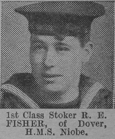 Fisher R E 1st Class Stoker HMS Niobe Royal Navy Of Dover The Vivid 20th Mar 1915
