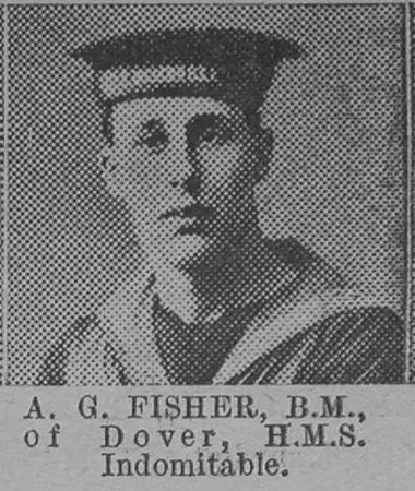 Fisher A G BM HMS Indomitable Royal Navy Of Dover The Vivid 20th Mar 1915
