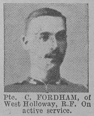 Fordham C Pte Royal Fusiliers Of West Holloway The Vivid 20th Mar 1915