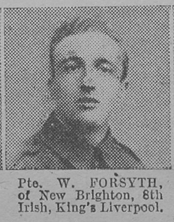 Forsyth W Pte 8th Kings Liverpool Regiment Of New Brighton The Vivid 13th Mar 1915