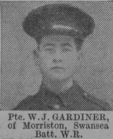 Gardiner W J Pte Swansea Btn Welsh Regiment Of Morriston The Vivid 20th Mar 1915
