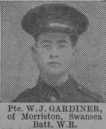 Gardiner W J Pte Swansea Btn Welsh Regiment Of Morriston The Vivid 20th Mar 1915