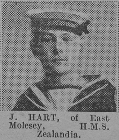 Hart J AB HMS Zealander Royal Navy Of East Molesey The Vivid 20th Mar 1915