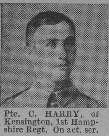 Harry C Pte 1st Hampshire Regiment Of Kensington The Vivid 20th Mar 1915