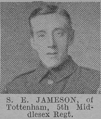 Jameson S E Pte 5th Middlesex Regiment Of Tottenham The Vivid 20th Mar 1915