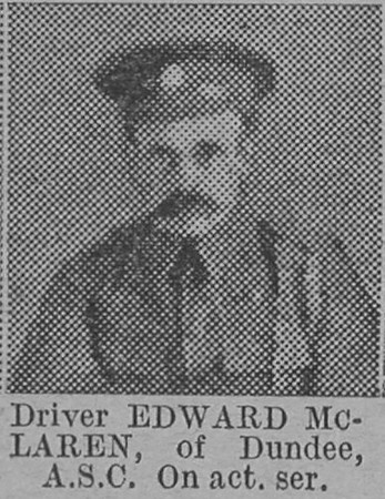 McLaren E Dvr Army Service Corps Of Dundee The Vivid 20th Mar 1915