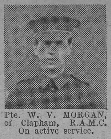 Morgan W V Pte Royal Army Medical Corps Of Clpaham The Vivid 20th Mar 1915