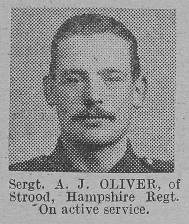Oliver A J Sergt Hampshire Regiment Of Strood The Vivid 20th Mar 1915