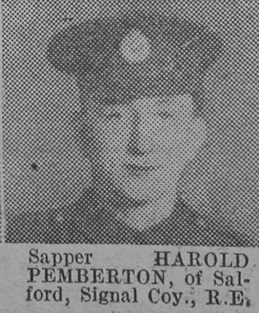 Pemberton H Sapper Royal Engineers Of Salford The Vivid 20th Mar 1915