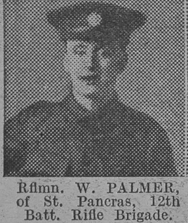 Palmer E fn 12th Rifle Brigade Of St Pancras The Vivid 20th Mar 1915