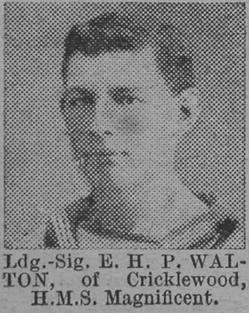 Walton E H P Leading Sig HMS Magnificent Royal Navy Of Cricklewood