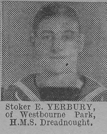 Yerbury E Stoker HMS Dreadnought Royal Navy Of Westbourne The Vivid 20th Mar 1915