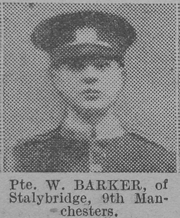 Barker W Pte 9th Manchester Regiment Of Stalybridge The Vivid 27th Mar 1915