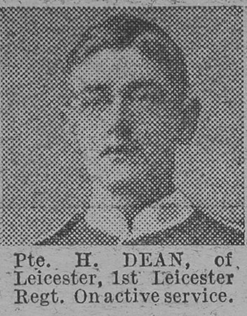Dean H Pte 1st Leicester Regiment Of Leicester The Vivid 27th Mar 1915