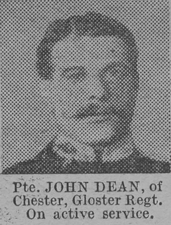 Dean J Pte Gloucestershire Regiment Of Chester The Vivid 27th Mar 1915