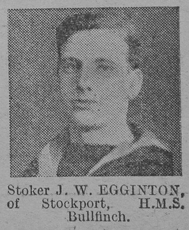 Eggington J W Stoker HMS Bullfinch Of Stockport The Vivid 27th Mar 1915