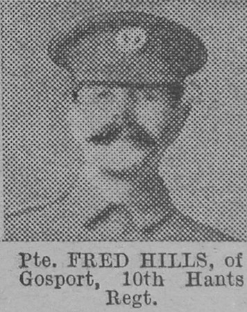 Hills F Pte 10th Hampshire Regiment Of Gosport The Vivid 27th Mar 1915