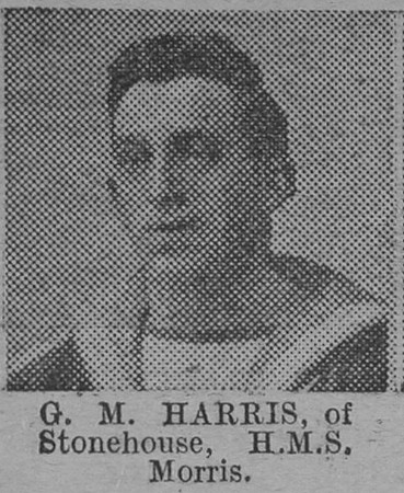 Harris G M Stoker 1st Class K11616 HMS Morris Royal Navy The Vivid 27th Mar 1915