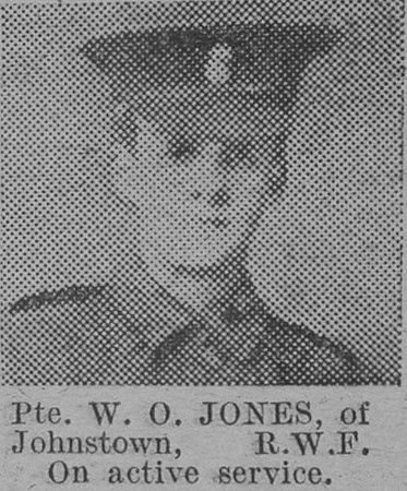 Jones W O Pte Royal Welsh Fusiliers Of Johnstown The Vivid 27th Mar 1915