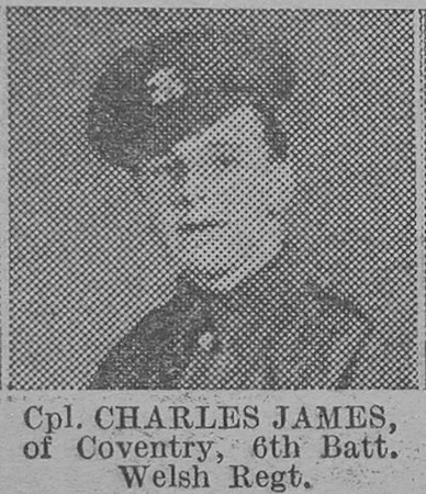 James C Cpl 6th Welsh Regiment Of Coventry The Vivid 27th Mar 1915