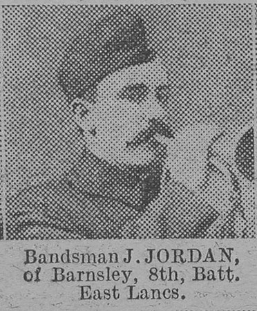 Jordan J Bandsman 8th East Lancs Regiment Of Barnsley The Vivid 27th Mar 1915