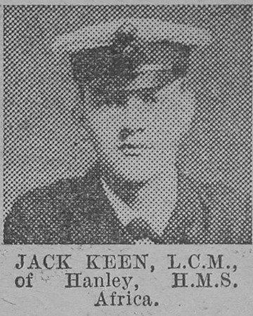 Keen J LCM HMS Africa Royal Navy Of Hanley The Vivid 27th Mar 1915