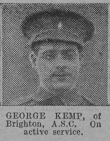 Kemp G Pte Army Service Corps Of Brighton The Vivid 27th Mar 1915