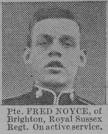 Noyce F Pte Royal Sussex Regiment Of Brighton The Vivid 27th Mar 1915