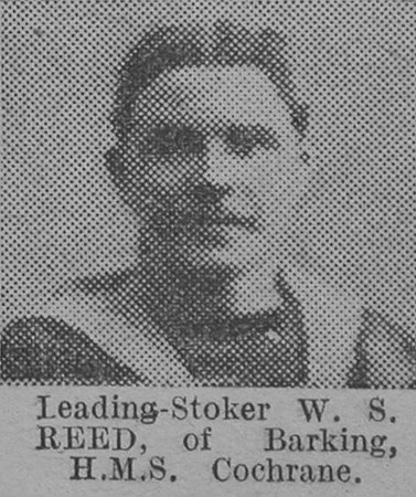 Reed W S Leading Stoker HMS Cochrane Royal Navy Of Barking The Vivid 27th Mar 1915