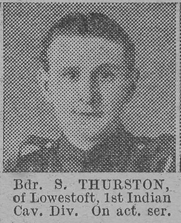Thurston S Bmdr Indian Cavalry Of Lowestoft The Vivid 27th Mar 1915