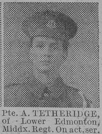 Tetheridge A Pte Middlesex Regiment Of Lower Edmonton The Vivid 27th Mar 1915