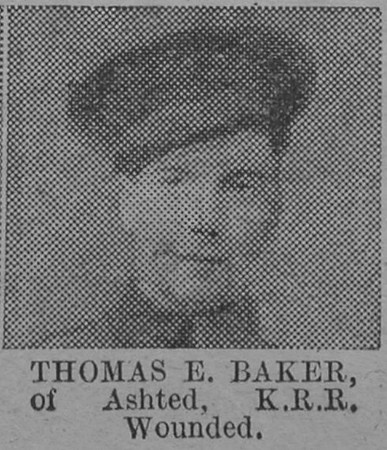 Baker T E Pte Kings Royal Rifle Corps Of Ashtead The Vivid 27th Mar 1915