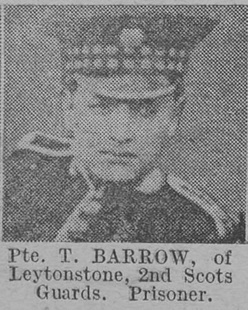 Barrow T Pte 2nd Scots Guards Of Leytonstone The Vivid 3rd Apr 1915