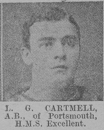 Cartmell L G AB HMS Excellent Royal Navy Of Portsmouth The Vivid 3rd Apr 1915