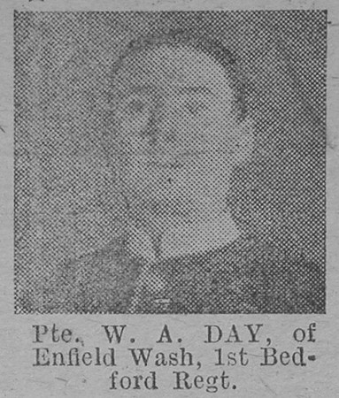 Day W A Pte 1st Bedford Regiment Of Enfield Wash The Vivid 3rd Apr 1915