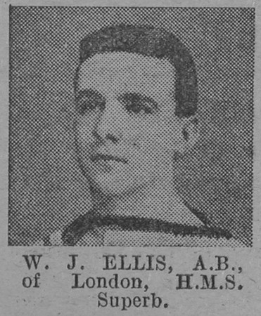 Ellis W J AB HMS Superb Royal Navy Of London The Vivid 3rd Apr 1915