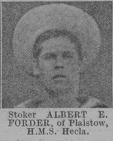 Forder A E Stoker HMS Hecla Of Plaistow Royal Navy The Vivid 3rd Apr 1915