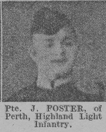 Foster J Pte Highland Light Infantry Of Perth The Vivid 3rd Apr 1915