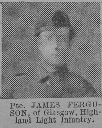 Ferguson J Pte Highland Light Infantry Of Glasgow The Vivid 3rd Apr 1915