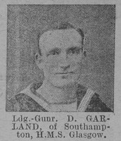 Garland D Leading Gunner HMS Glasgow Of Southampton The Vivid 3rd Apr 1915