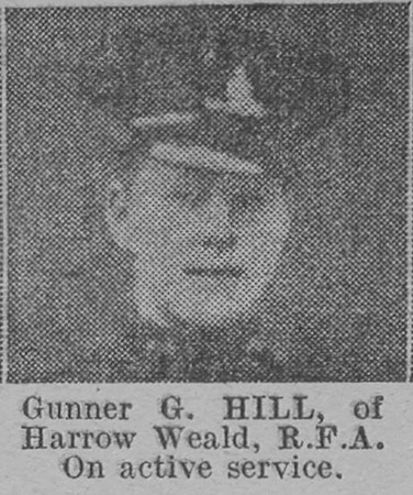 Hill G Gnr Royal Field Artillery Of Harrow Weald The Vivid 3rd Apr 1915