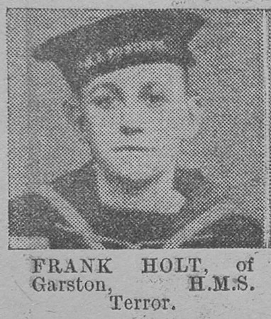 Holt F AB HMS Terror Royal Navy Of Garston The Vivid 3rd Apr 1915