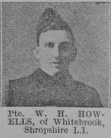 Howells W H Pte Shropshire Light Infantry Of Whitebrook The Vivid 3rd Apr 1915