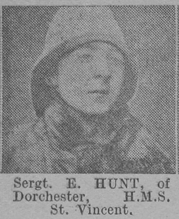 Hunt E Sergt HMS St Vincent Royal Navy Of Dorchester The Vivid 3rd Apr 1915
